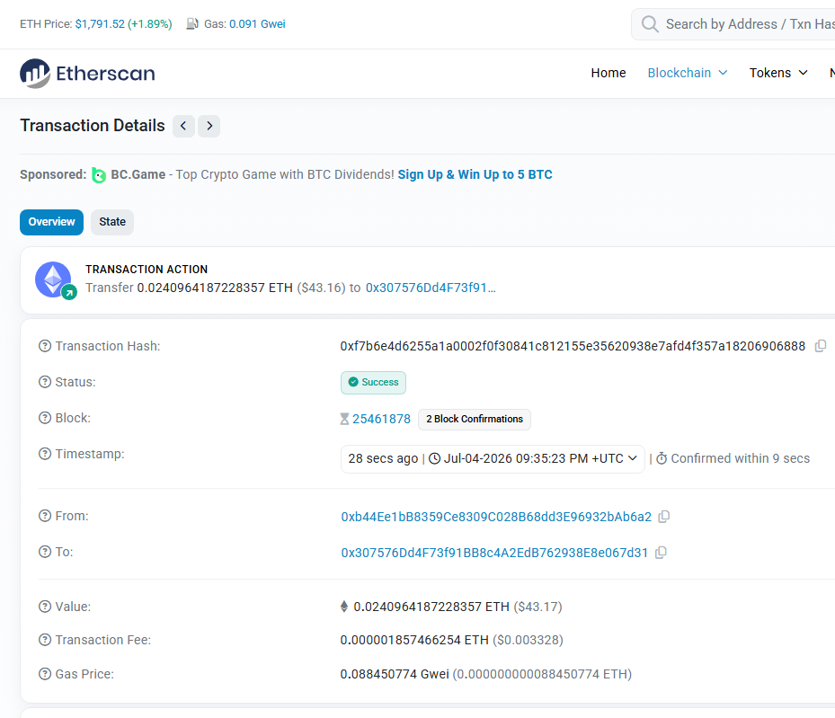 Payment Proof