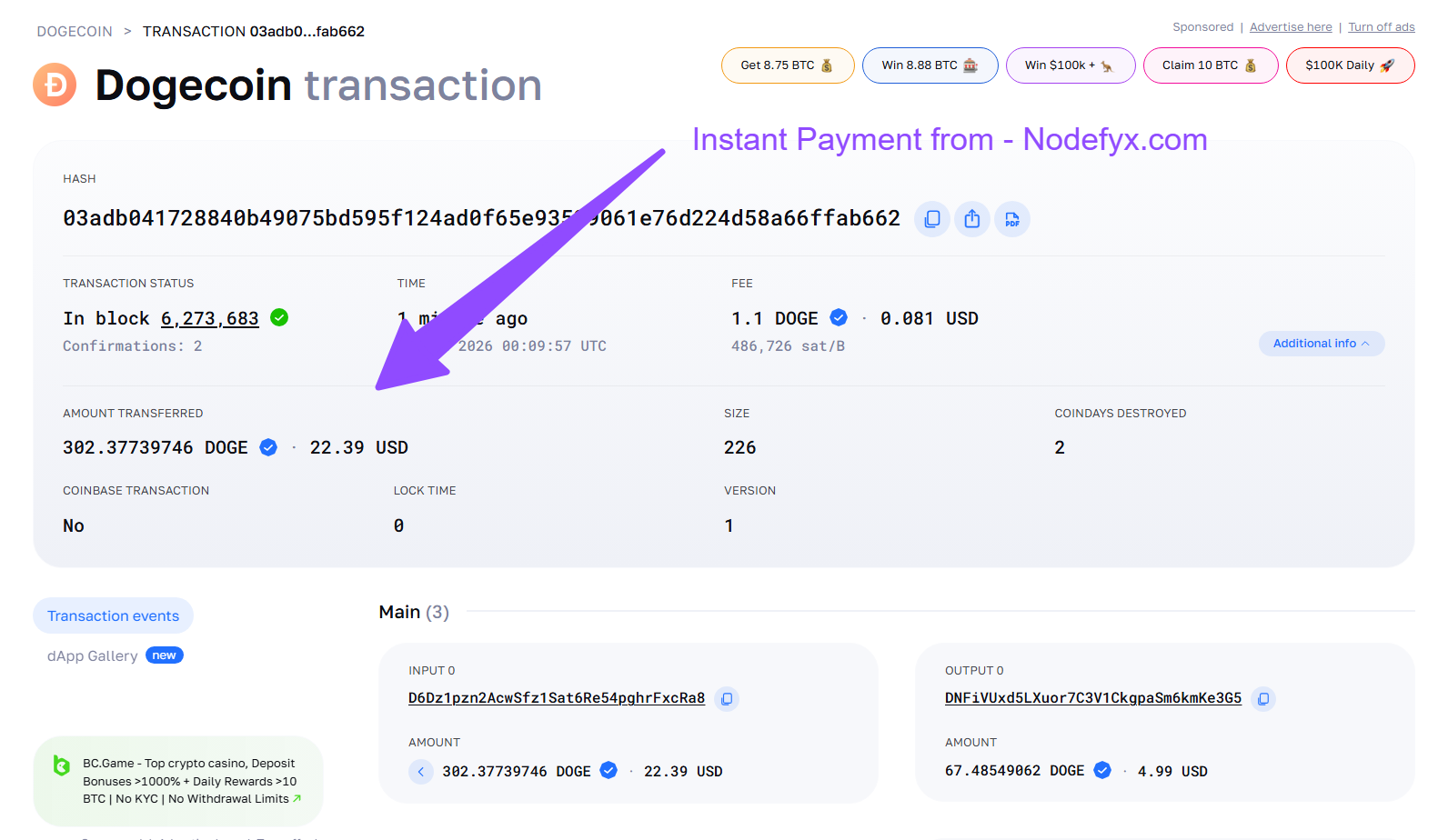 Payment Proof